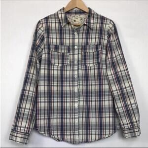 Prototype‎ Long Sleeve Plaid Button Down Shirt Womens Size Large